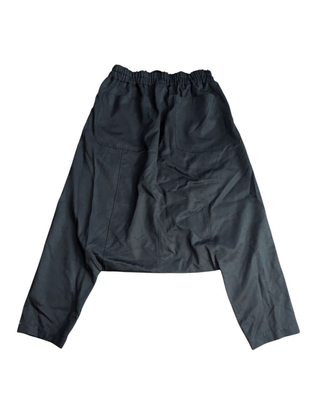 HP. Comme de Garcons X H&M  Black Drop Seat Slim Leg Capri - Picture 7 of 13